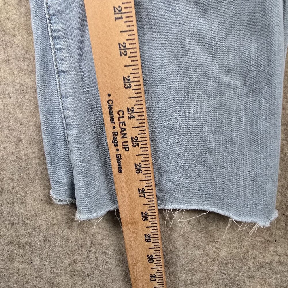 Almost Famous Light Blue Womens Distressed Flared Jeans Size 9 - Picture 9 of 9